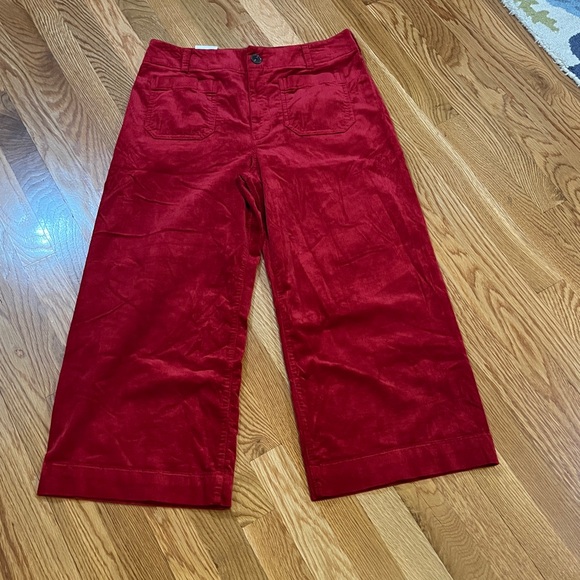 Anthropologie Colette Corduroy Crop Wide-Leg Pants Size 28P NWT - Picture 3 of 10